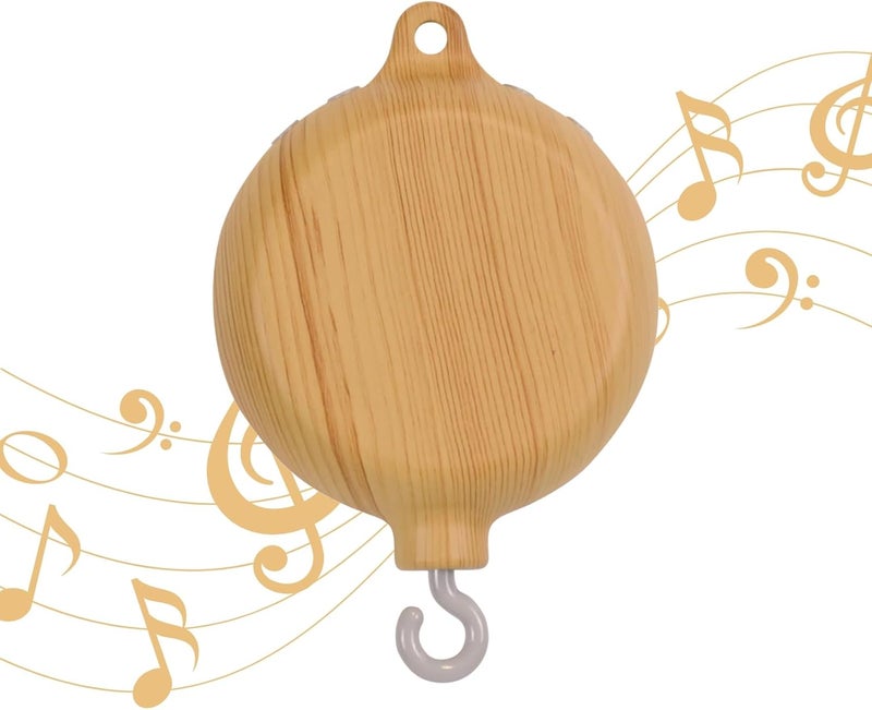 Lanttoe Crib Mobile Motor with Music Box, Baby Mobile for Crib with 12 Classic Lullabies & Rotating Function, Wooden Design Crib Mobile with Music - Image 1